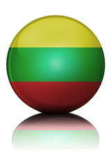 Fototapeta premium FlaggenKugel Litauen 1.1
