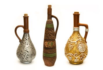 Ceramic bottles for wine
