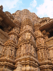 Fototapeta na wymiar Świątynia zbudowana. Madhya Pradesh, Indie