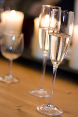 Two glasses of champaign