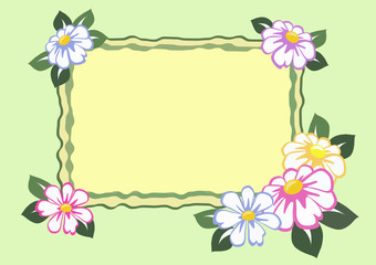Floral frame for text. Daisy