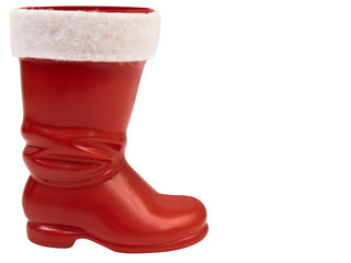 Obraz na płótnie Canvas red christmas boot