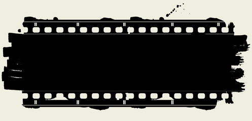 Grunge film frame - vector