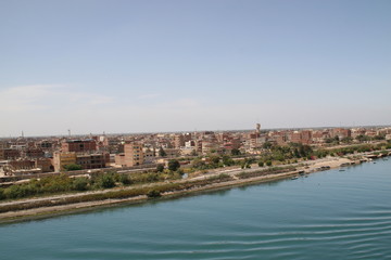 Fototapeta na wymiar Kanał Sueski w Egipcie