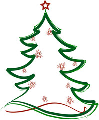 Albero di natale decorato