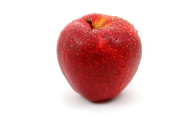 fresh red apple isolated on white background