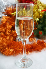 Glass with champagne