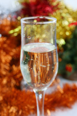 Glass with champagne