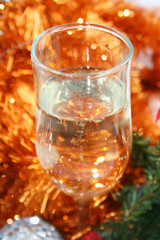 Glass with champagne