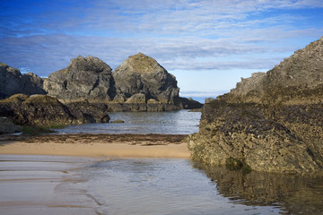 bretagne,belle-île : plage de donnant à l'aube