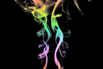 Abstract smoke. Isolated on a black background
