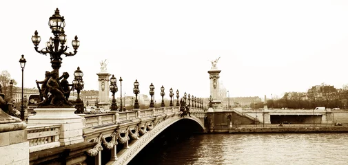 Foto op Plexiglas Pont Alexandre III Alexander III-brug