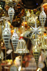 Christmas bell and ornaments