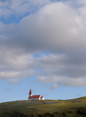 lonely church at Vik in Iceland