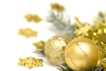 Golden Christmas decorations
