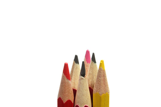 Few pencils isolated on white