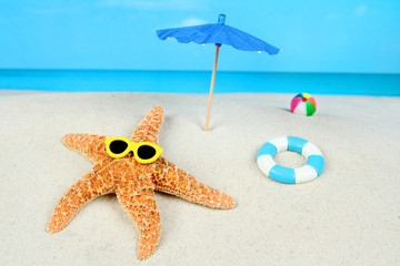 Sunbathing starfish