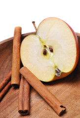 Apple with cinnamon