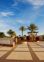 Fototapeta premium Beautiful hotel territory
