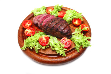 roast meat  and vegetables