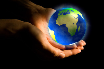 Earth in hands