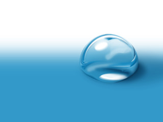 goutte d'eau bleue