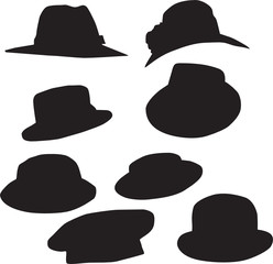 hat vector silhouettes