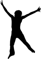 jumping silhouette vector