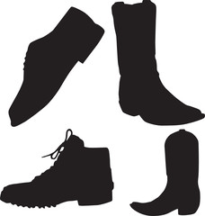 shoe vector silhouettes