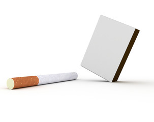 Cigarette and pack of matches