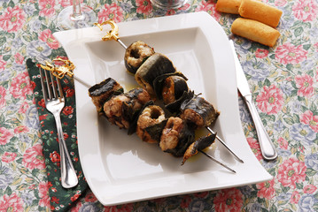 Anguilla allo spiedo - Secondi di pesce cucina italiana