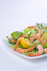 delicious salad of fresh prawns