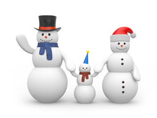 Snowman's happy family