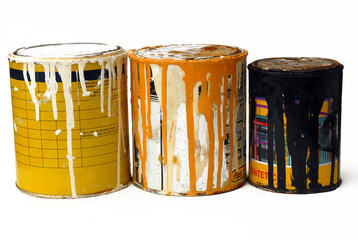Metal used paint cans