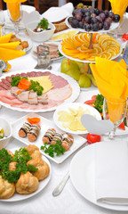 served table