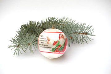 Ball with Santa Clause as Christmas decoration