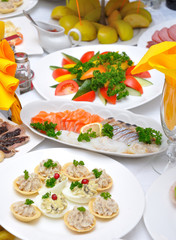 served table