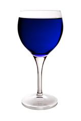 blue wine glass
