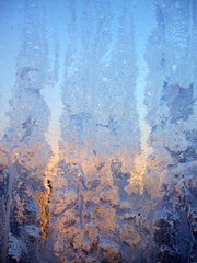 Frosty pattern on window