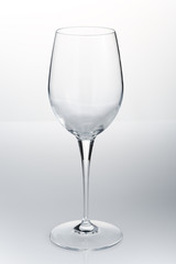 Empty red wine glass