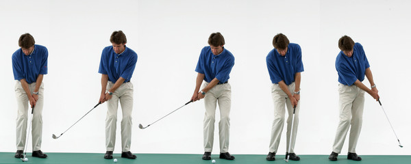golf golfschwung chip sequenz