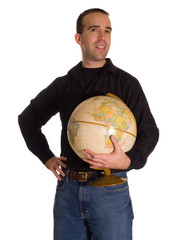 Man Holding The Planet