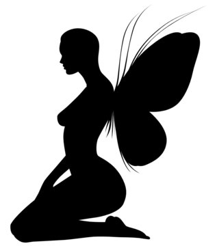 recommend clip art: Fairy silhouette