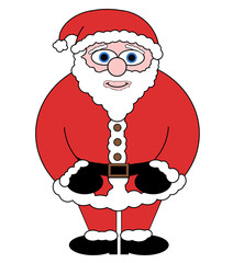 Santa Cartoon (No:3) - Isolated on white