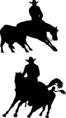 Rodeo silhouettes © Redwater Vectors