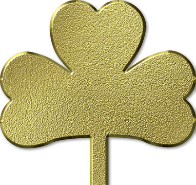 trebol de oro aislado