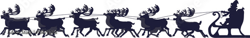 "Rentierschlitten mit Weihnachtsmann" Stockfotos und lizenzfreie Bilder
