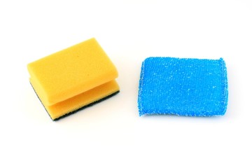 Kitchen sponges, isolated on white
