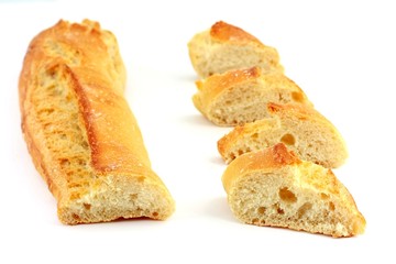 Chopped french bread (baguette)