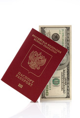 Passport of Russian Federation and hundred US dollars